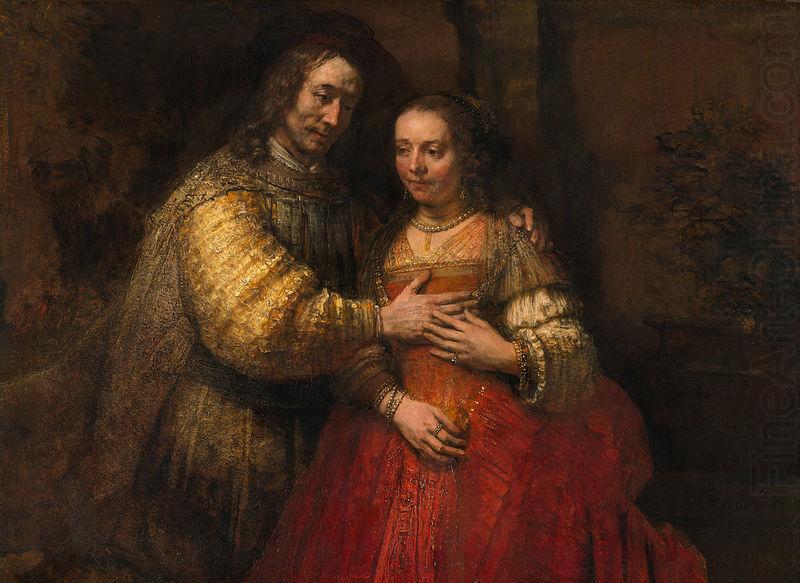 REMBRANDT Harmenszoon van Rijn Portrait of a Couple as Figures from the Old Testament, known as 'The Jewish Bride' china oil painting image